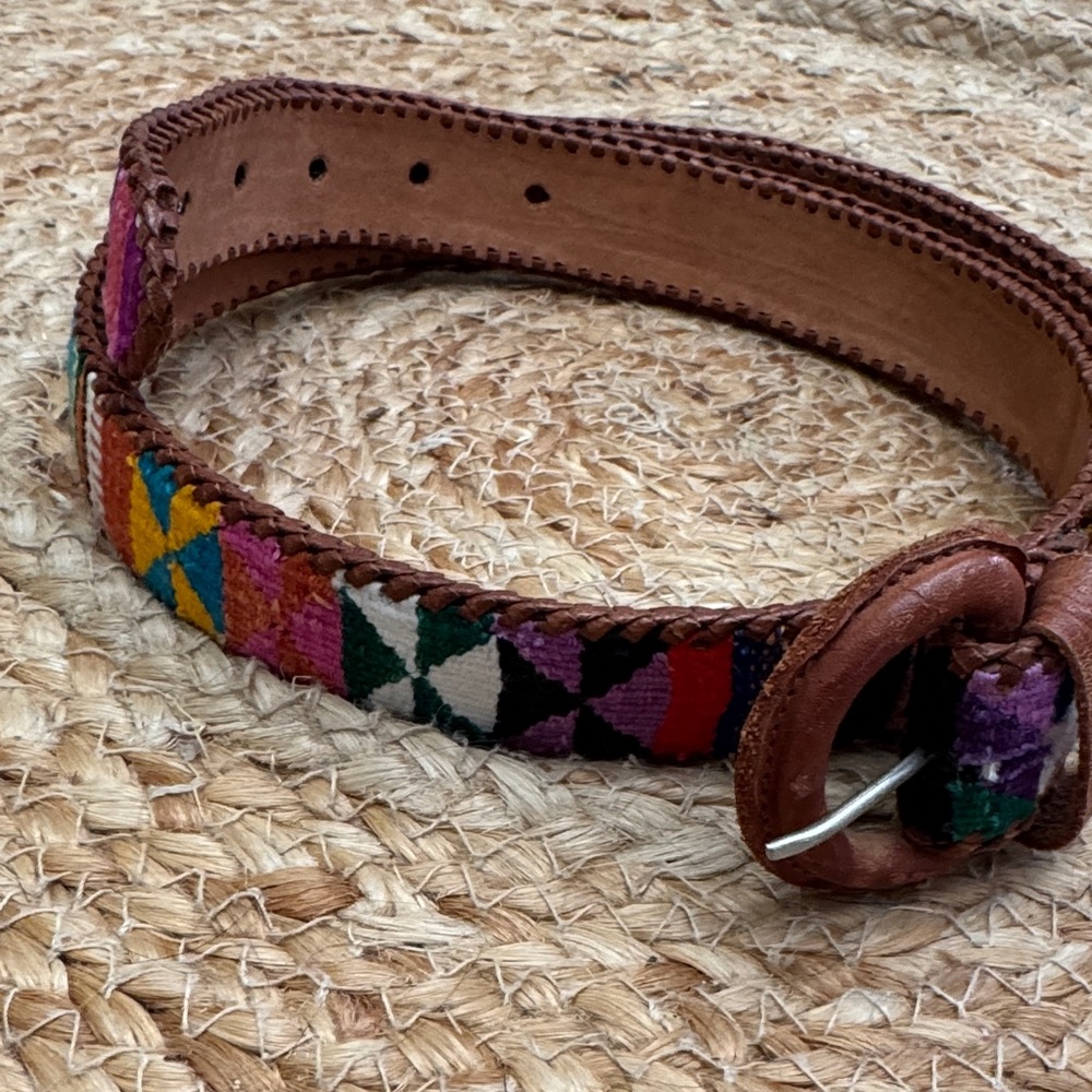 Guatemala woven Leather Belt
